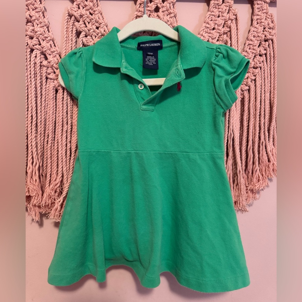 Ralph Lauren Kids Polo Dress in Green